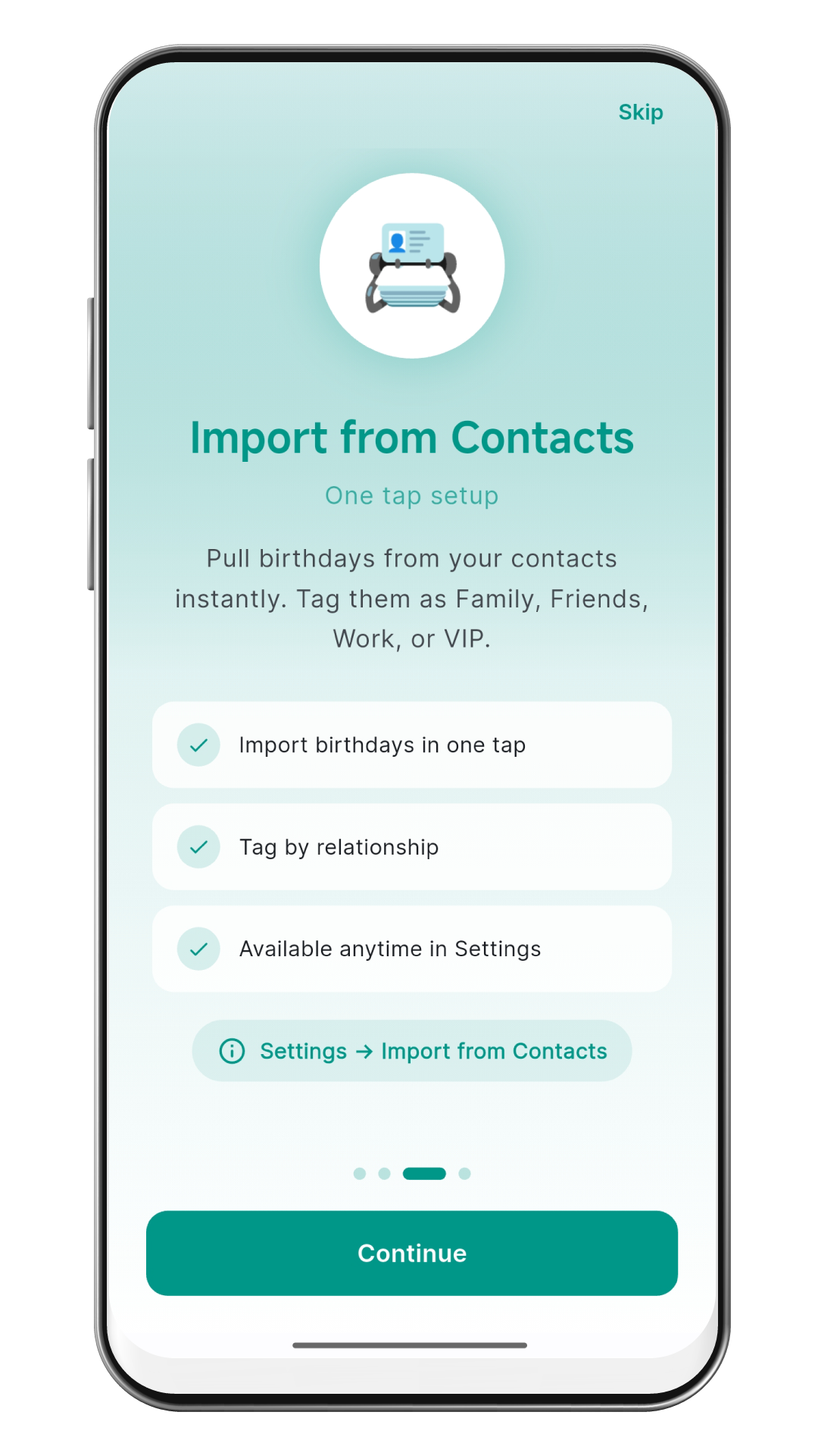 Import contacts