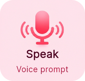 Smart Add: Speak with voice prompt