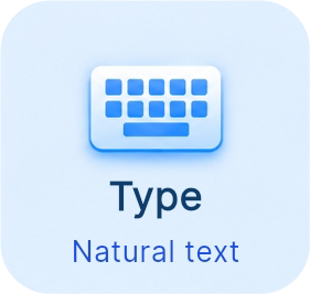 Smart Add: Type in natural language