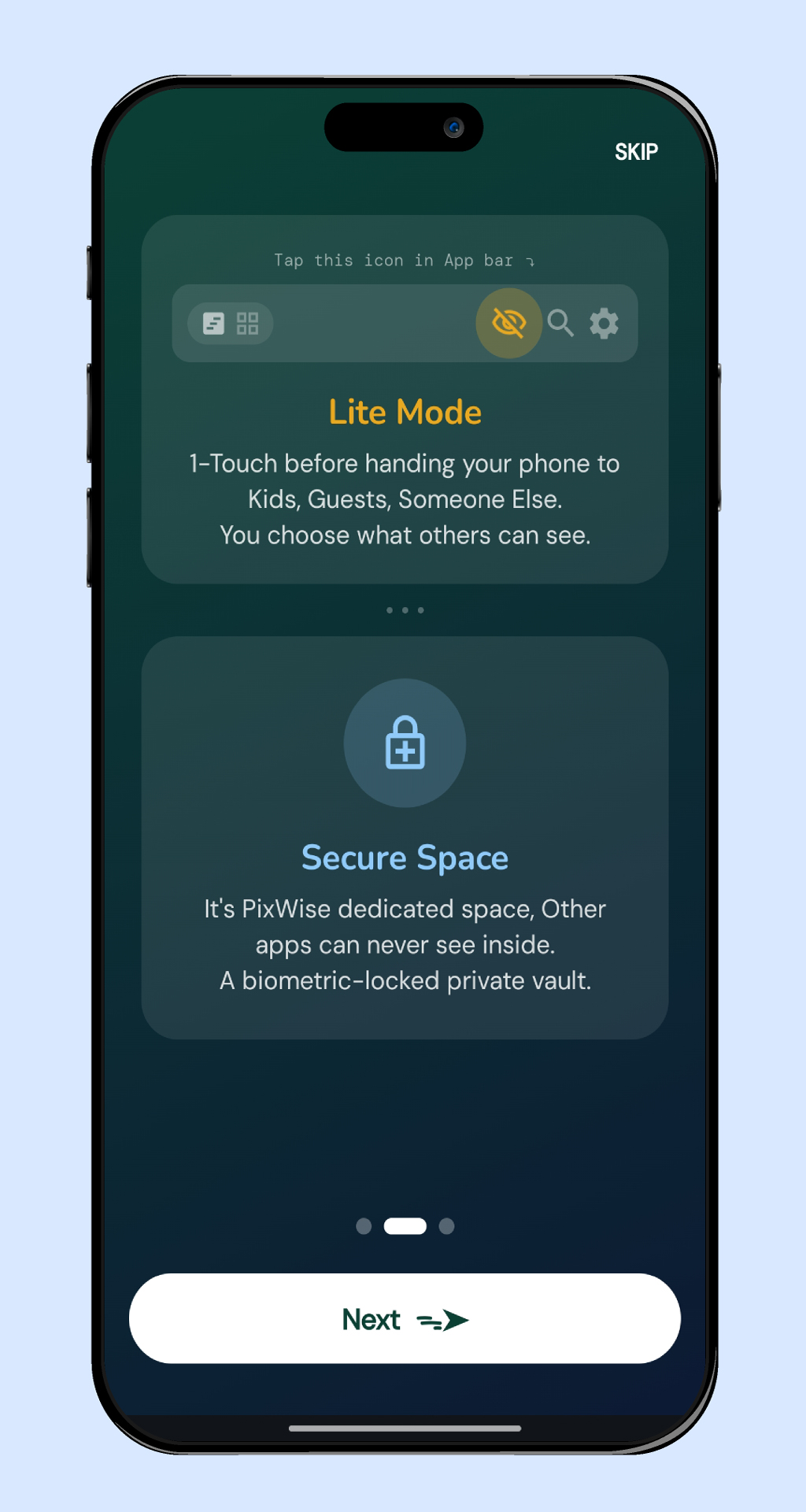 Lite Mode and Secure Space explained in onboarding